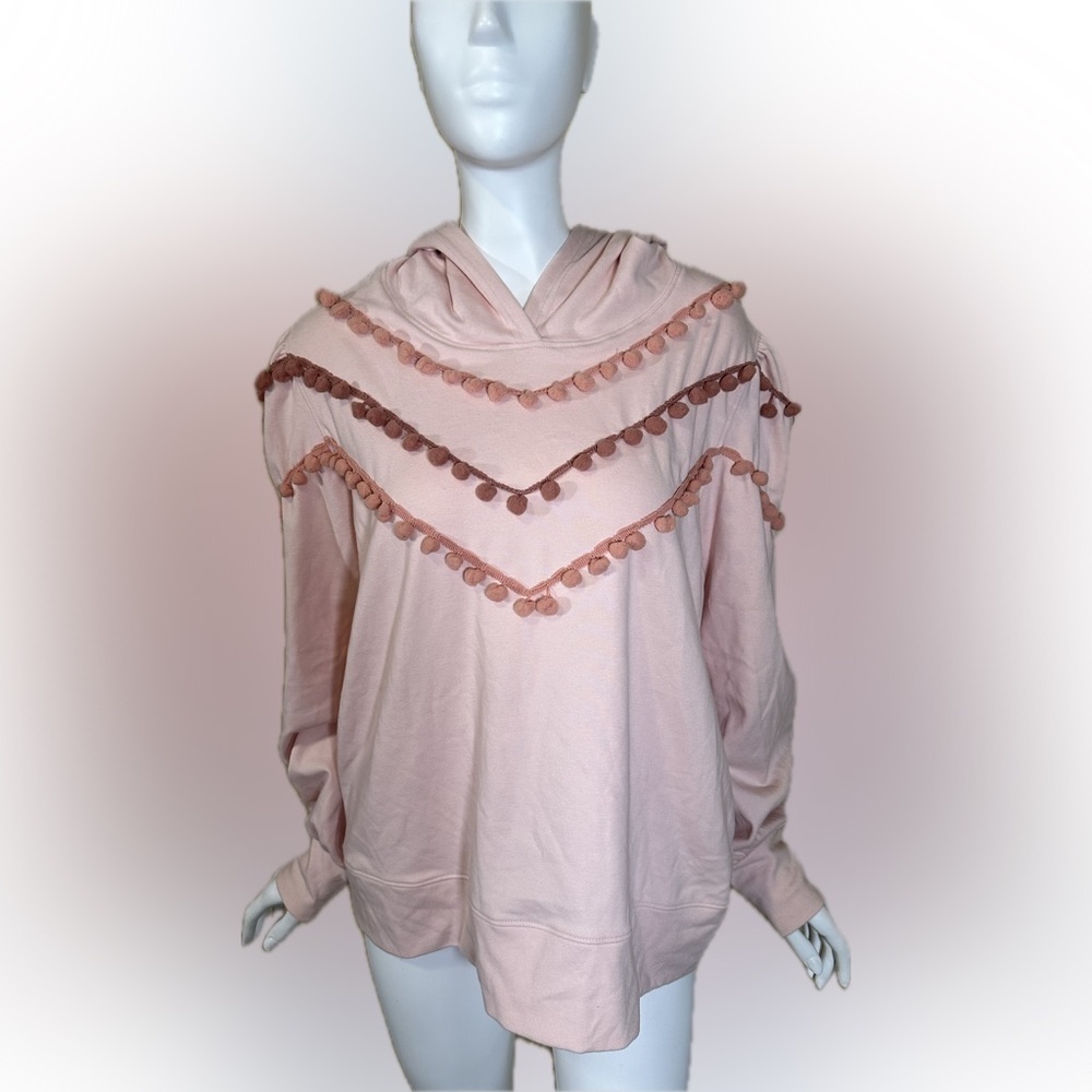 Evy’s Tree The Noel Hoodie Pink With Pom Pom Trim Size L‎